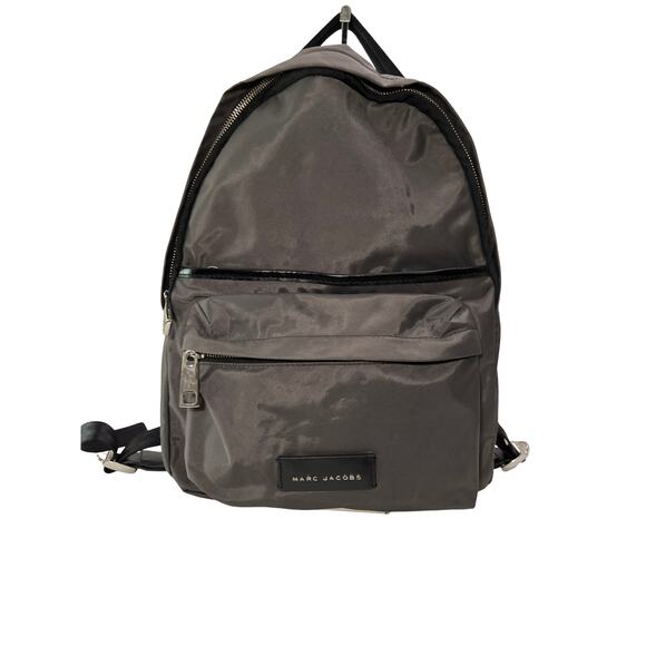 Marc Jacobs Nylon Backpack Black M0013946 Zip Front Pocket Unisex Bag - Picture 10 of 16